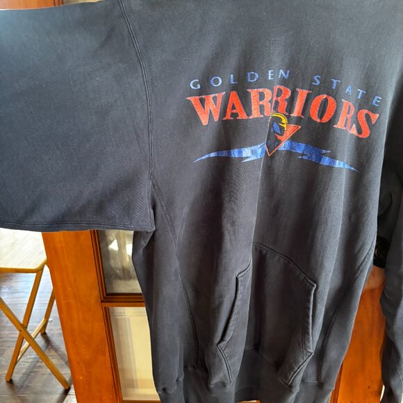 Champion Men's Vintage Golden State Warriors Navy hoodie SZ: XL - Picture 3 of 16